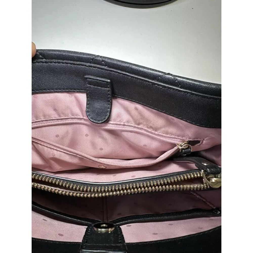 kate spade Black Quilted Leather Hand Bag
